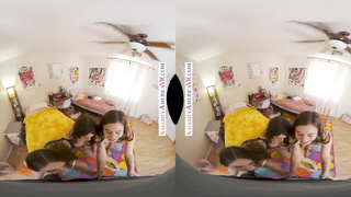 Kinky America - Supah super-cute school co-eds, Charly Summer, Kourtney Rae, and Penelope Kay, tag crew