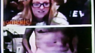 3 horny College girls with glasses love my hot show (+ sound )