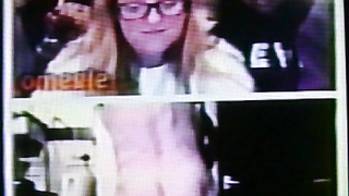 3 horny College girls with glasses love my hot show (+ sound )