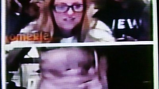 3 horny College girls with glasses love my hot show (+ sound )