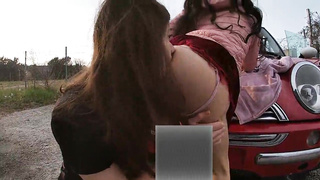 Petite Hot Chicks On Risky Sex In Public Street