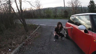 Petite Hot Chicks On Risky Sex In Public Street