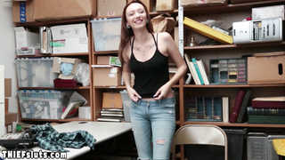 Guard wants to fuck a redhead teen thief