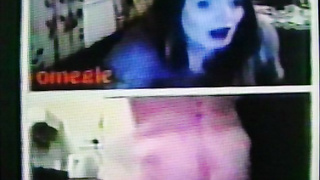 Horny College girl in blue dress delighted by my hot show (+ sound ) 2