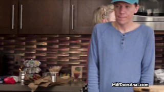 Mature big tit wife rimmed by pervy neighbor