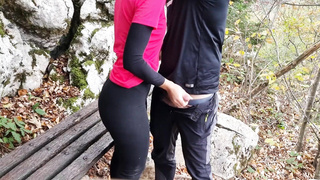 Stellar teenie plumbed rock-hard in public