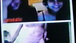 Horny College girl shoves guy aside to see my hot show better (+ sound )