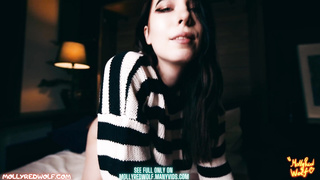 Nasty College Girl inhales beefstick and gets internal cumshot in beaver - MollyRedWolf