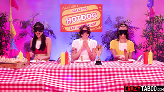 Perfect time for big and hot hotdog