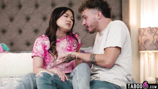 Tiny Asian teen sneaky sex with the BF