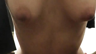 I glance at her un the mirror while we plow