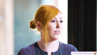 Busty milf gives reporter a nuru massage