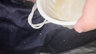 disabled man my penis pour