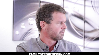 Cute Girl with Glasses Plays Dick with her Feet