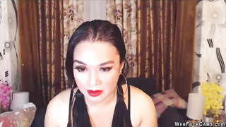 Brunette babe with make up webcam