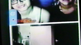 2 horny College girls get their glasses steamed up by my hot show