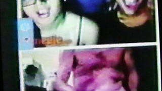 2 horny College girls get their glasses steamed up by my hot show