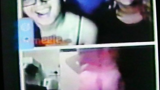 2 horny College girls get their glasses steamed up by my hot show