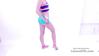 Fresh Nice Chick gets cock-squeezing vulva creampied at her modeling casting