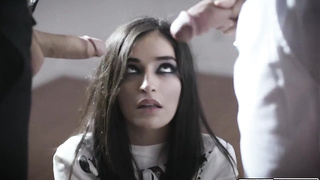 Nympho girl fucked rough by two doctors