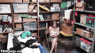 Scared small titted teen thief fucked