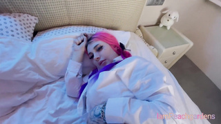 My sister in law put on her college uniform and hopped on my man meat