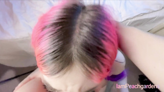 My sister in law put on her college uniform and hopped on my man meat