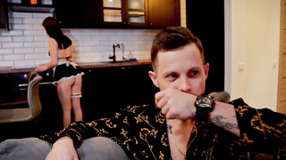 The maid paid with buttfuck tear up for skimpy cleaning