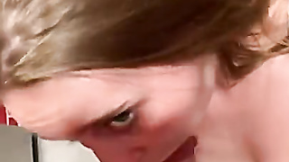 I blew a phat fountain on her pretty lil' face in this public shower