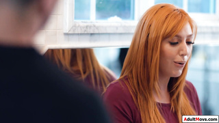 Busty redhead stepmom tittyfucks stepson