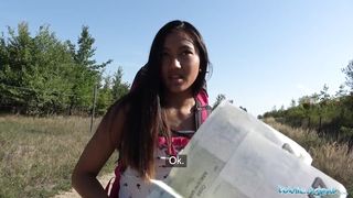 Public Agent Roadside fellatio and pulverize with taut vagina