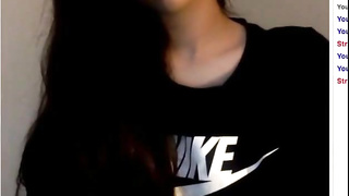 Hot teen showing big tits and masturbate