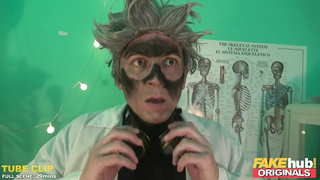 FAKEhub Originals Uncontrollable Scientist creates lovely lil' diminutive chick with fat butt