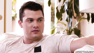 Sexy asian Jim Fit blowjob his friends dick