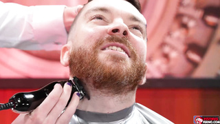 Barber Logan Bell shaves and fist fucks Nathan Daniels
