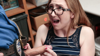 Teen thief crying on officers big dick