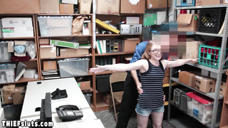 Teen thief crying on officers big dick