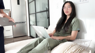 Uber-Cute Korean Chick Medical Schoolgirl Gets Smashed By Her Resident Physician