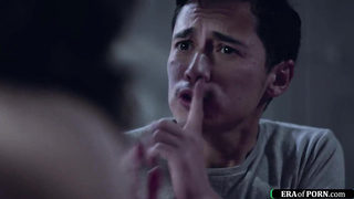 Guy almost caught fucking his gf stepsis