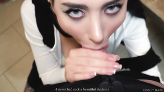 INDIVIDUAL LESSON GONE WRONG WITH ACCIDENTAL INSEMINATION. BABE HAZE