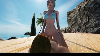 Hot 3D Teen Babe Takes Cumshots