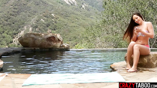 Busty lesbian finally fucks sexy teen