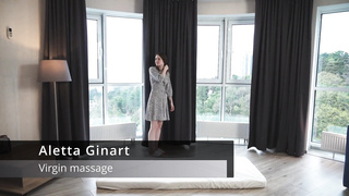 Greases help her reach her restrain on cherry rubdown