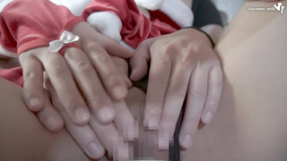 えちえちサンタがクリスマスの夜にやってきた♡濃厚フェラ、立ちバックで激ピス（日本人素人）크리스마스에 섹스. 일본 아마추어