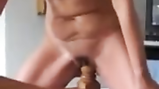 Masturbating on my bed post