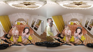 VR Fuckers Super-Hot lovemaking practice with 2 gorgeous school stunners VR Porno