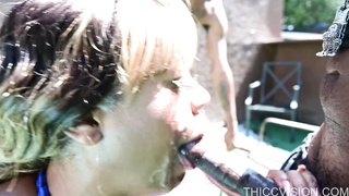 HUGE BACKSIDE EBONY SHANICE LUV GETS SLUTTED OUT BY A FEW BOYS