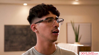 Guy ass fucking the big tits babysitter