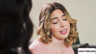 Petite teen licks a hotel owners pussy