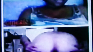 Horny Black College girl gives a huge tit to my hot show (+ sound )